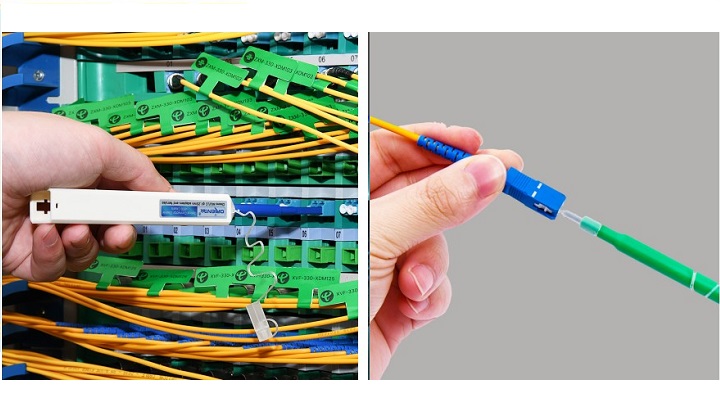 TOC125&250 optical connector one-click cleaner makes your network easy